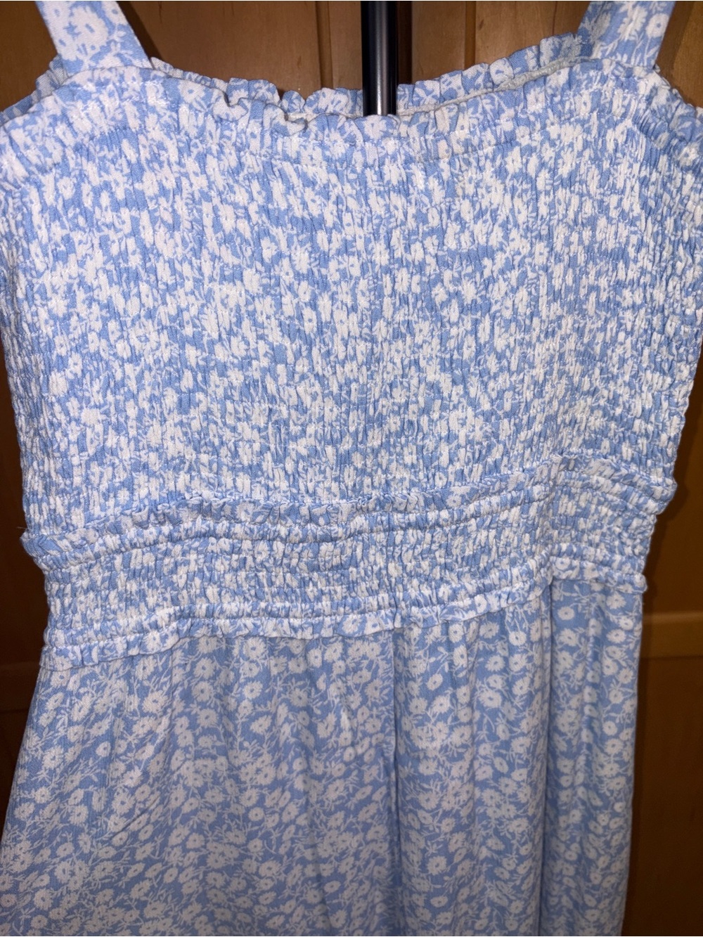 Lost + Wander Bluebelle Floral Smocked Midi Dress Womens Small CottageCore - Picture 8 of 11